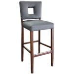TH-368 Wood and Fabric Bar Stools