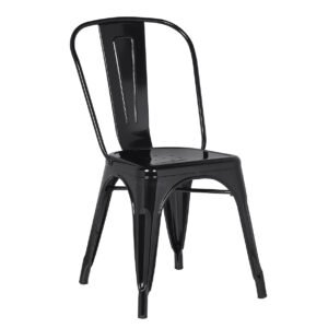 TH-138B Black Tolix Metal Restaurant Chairs