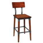 TH-370 Metal and Wooden Restaurant Bar Stools