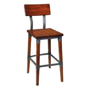 TH-370 Restaurant Wood and Steel Bar Stools