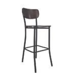 TH-371 Wood and Black Metal Bar Stools