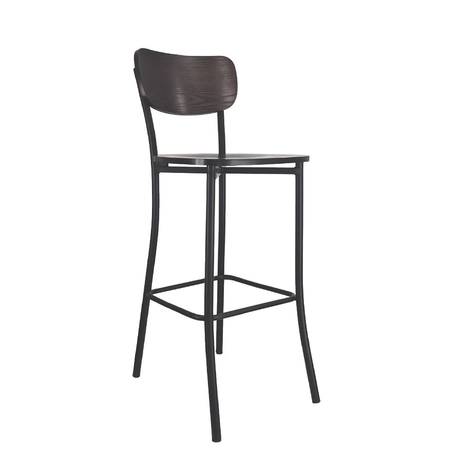 TH-371 Wood and Black Metal Bar Stools TH-371 Wood and Black Metal Bar Stools