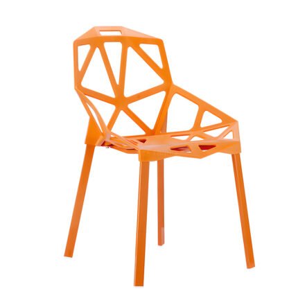 TH-067O Orange Geometric Shape Plastic Chairs