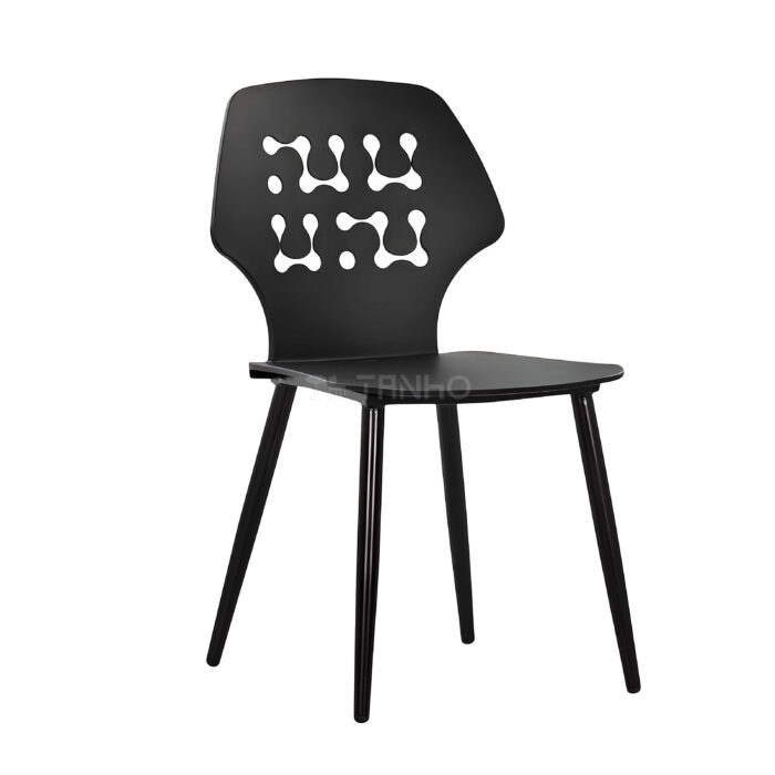 TH-1006 Black Plastic Modern Dining Chairs