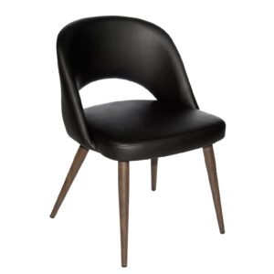 TH-182B Black Leather Restaurant Chairs