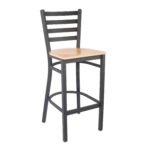 TH-337B Black Ladder Back Bar Stools