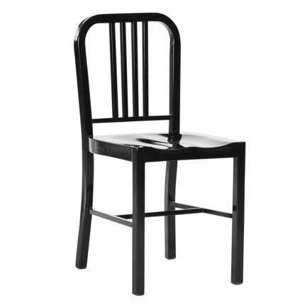 TH-101GB Glossy Black Metal Restaurant Chairs