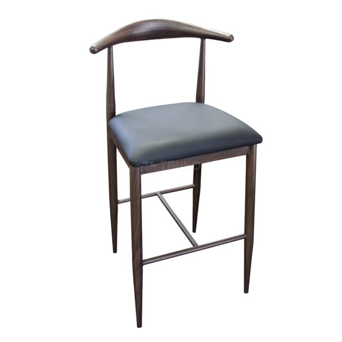 TH-355W Wood Grain Metal Bar Stool