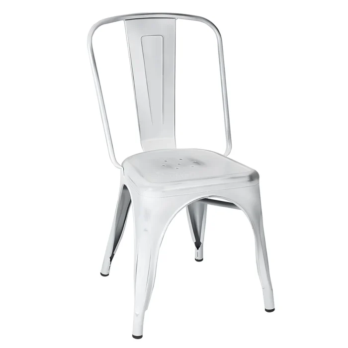 TH-138DW Metal Distressed White Tolix Chairs