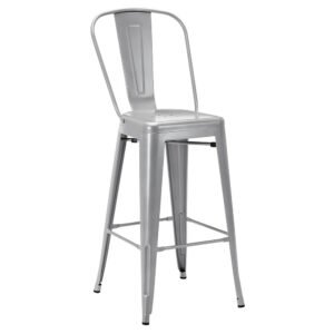 TH-338 Silvery Tolix Bar Stools