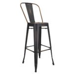 TH-338V Tolix Style Bar Stools