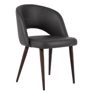 TH-182B Black Leather Restaurant Chairs