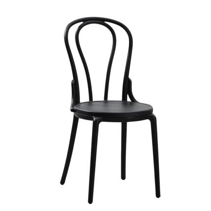 TH-045B Black Plastic Dining Chairs