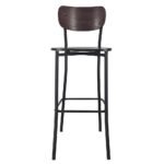 TH-371 Wood and Black Metal Bar Stools