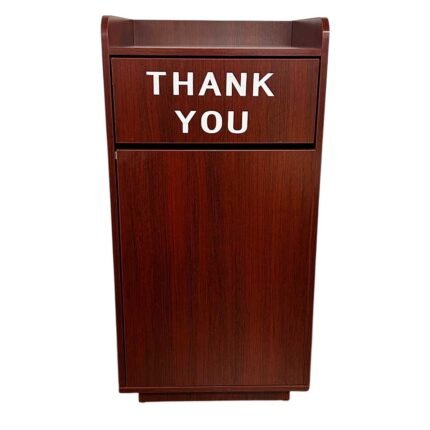 Laminate Trash Can-mahogany