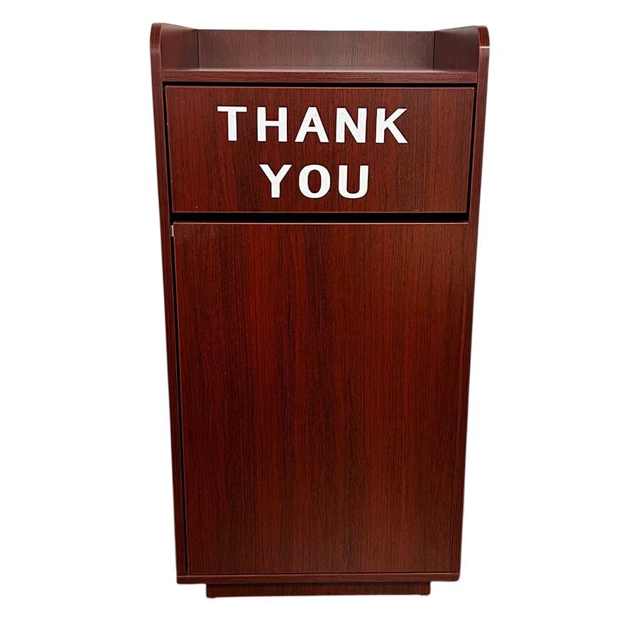 Laminate Trash Can-mahogany Laminate Trash Can-mahogany